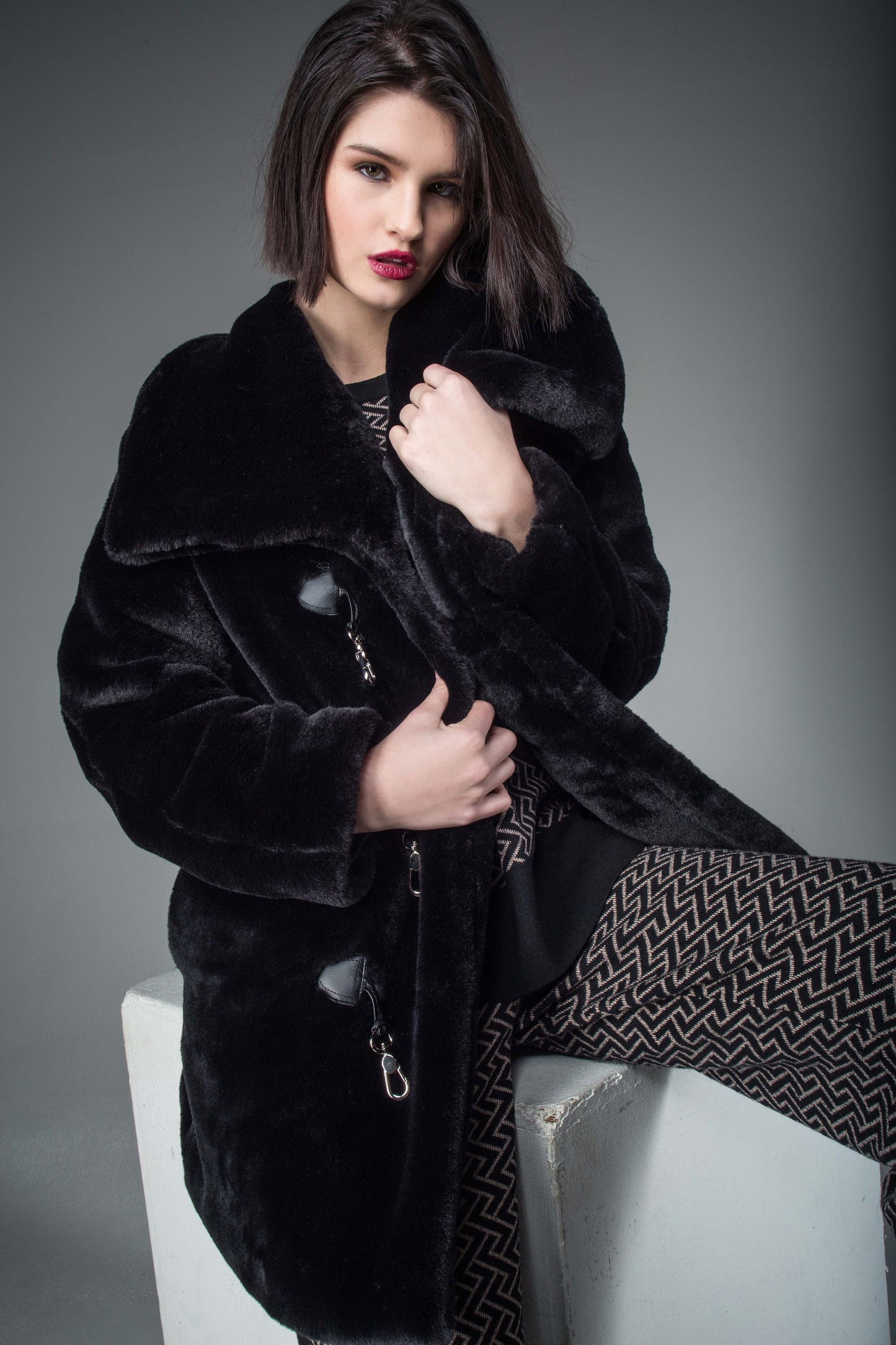 Faux Fur Duffle Coat
