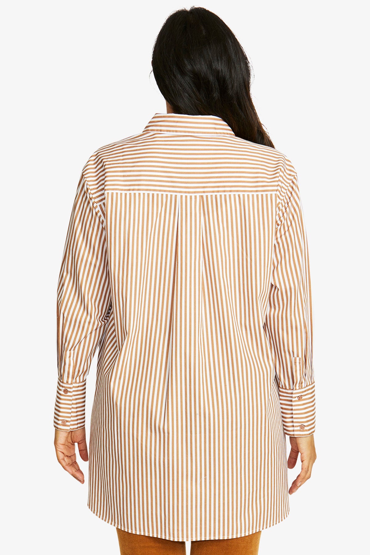 Palmer Shirt - White / Dark Butterscotch