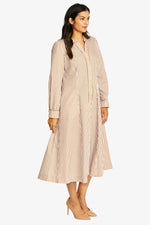 Palmer Dress - White / Dark Butterscotch