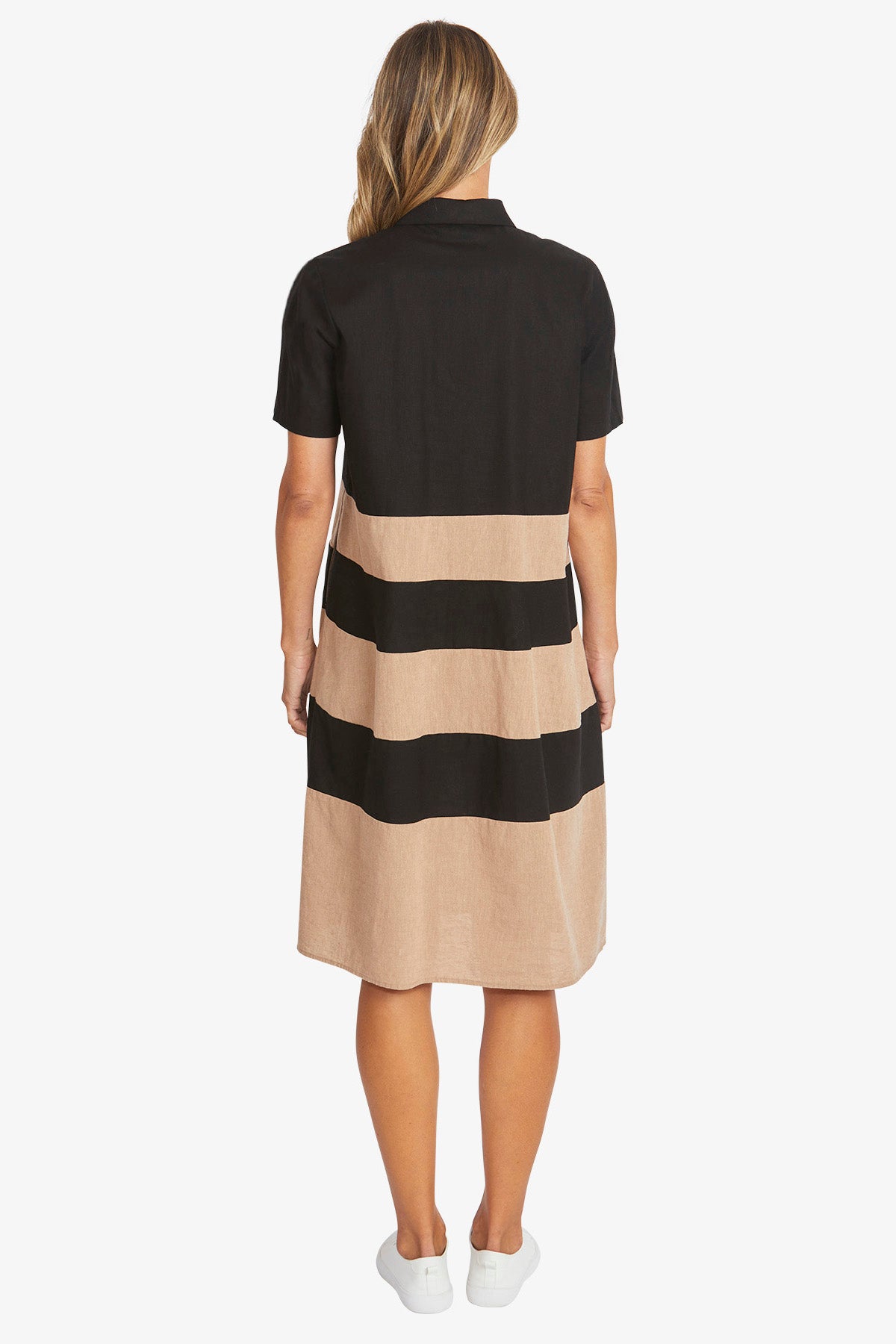 Kasbar Stripe Dress from Ping Pong Australia - Black & Wicker