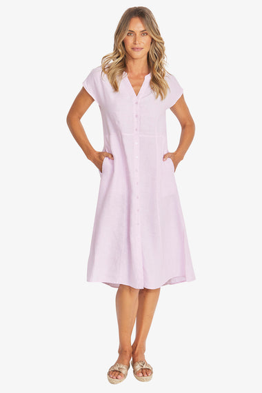 Sammy Linen Dress from Ping Pong Australia - Pearl