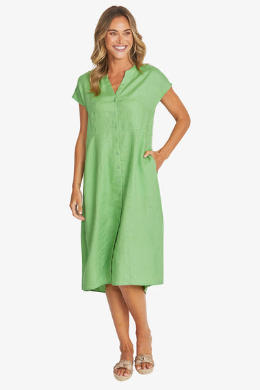 Sammy Linen Dress from Ping Pong Australia - Clover