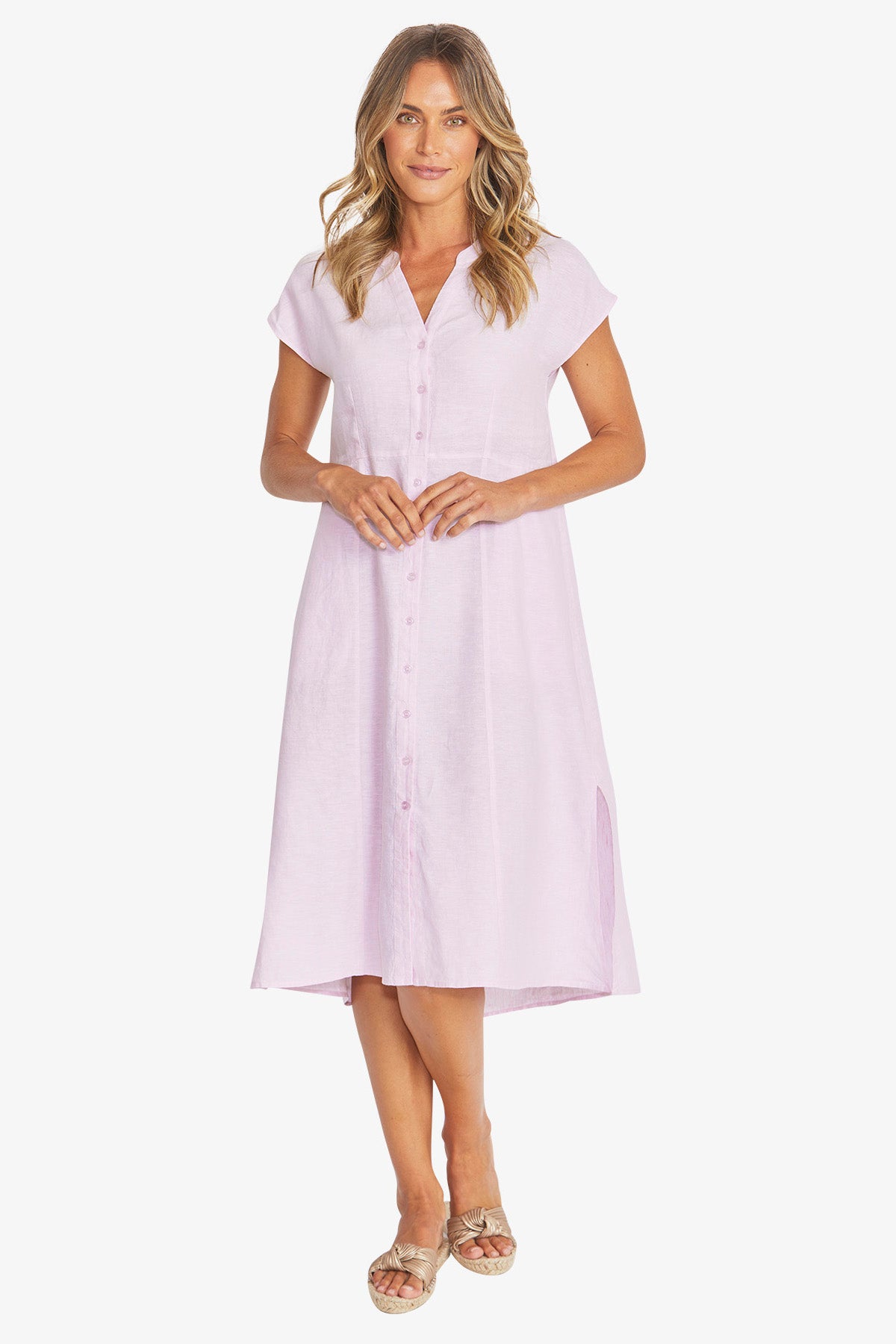 Sammy Linen Dress from Ping Pong Australia - Pearl