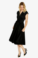 Esme Tie Front Dress in Black