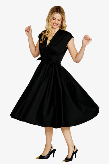 Esme Tie Front Dress in Black