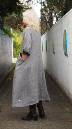 Runanga Dress - B & W Fine Check