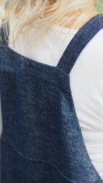 Puhoi Pinafore - Navy Denim Chambray (heavy-weight)