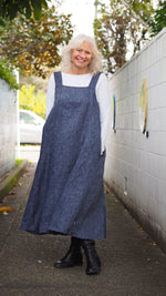 Rakiura Pinafore - Classic Fine Navy Stripe