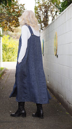 Rakiura Pinafore - Classic Fine Navy Stripe