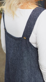Rakiura Pinafore - Classic Fine Navy Stripe