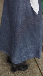 Rakiura Pinafore - Classic Fine Navy Stripe