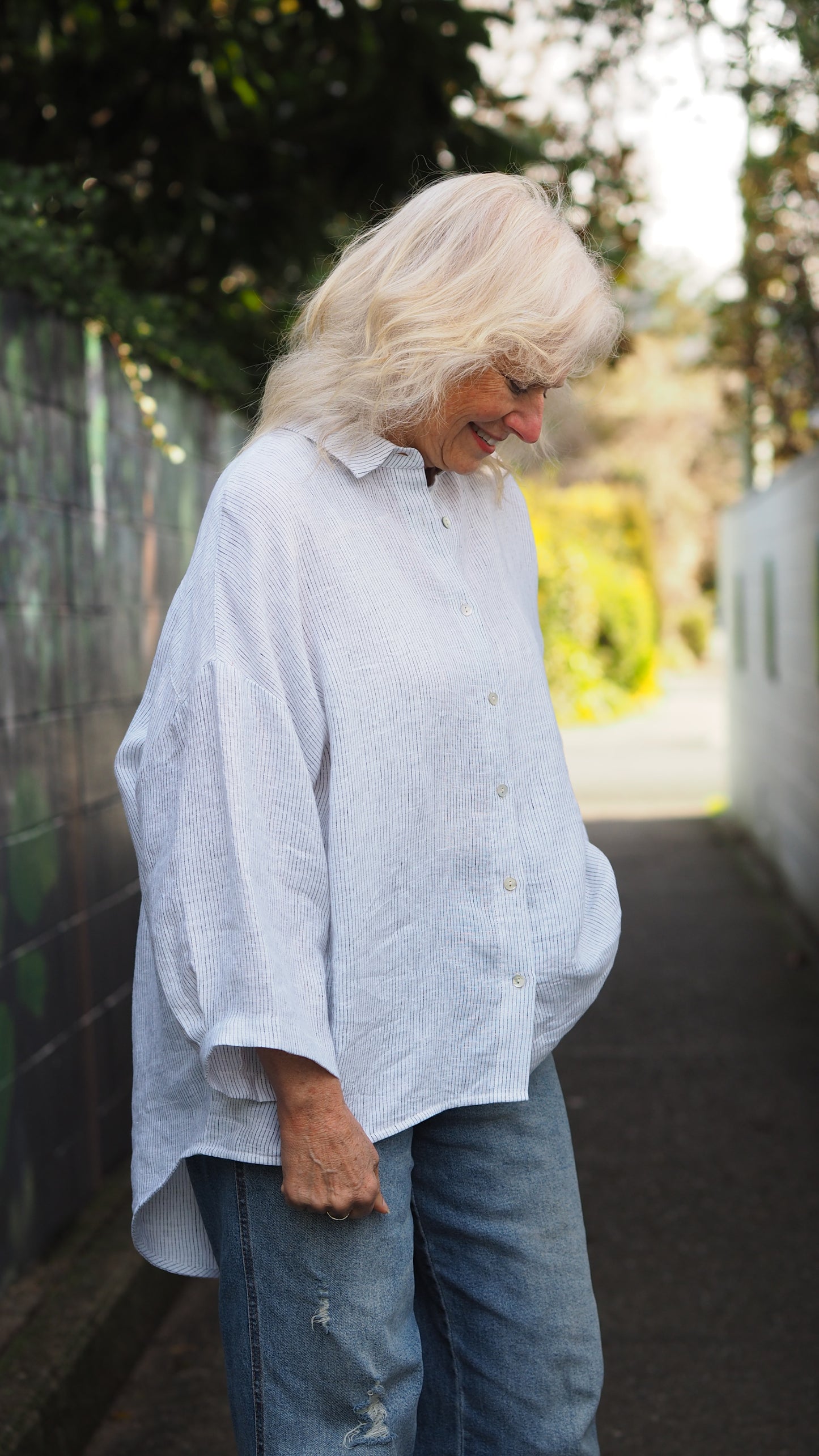 Ohawe Shirt - White Stripe