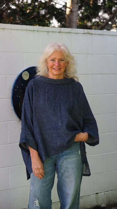 Rolleston Top - Linen Denim