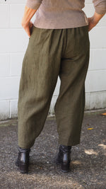 Maple Pants from Rogue Linen Sustainable Fashion- Earthy Green