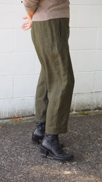 Maple Pants from Rogue Linen Sustainable Fashion- Earthy Green