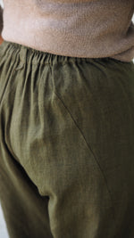 Maple Pants from Rogue Linen Sustainable Fashion- Earthy Green