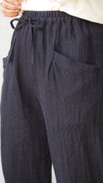 Winton Drawstring Pants from Rogue Linen Sustainable Fashion - Black