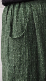 Balfour Culottes from Rogue Linen Sustainable Fashion - Monstera Green Stitched