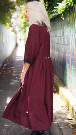 Taranaki Dress from Rogue Linen Sustainable Fashion - Red Black Chambray