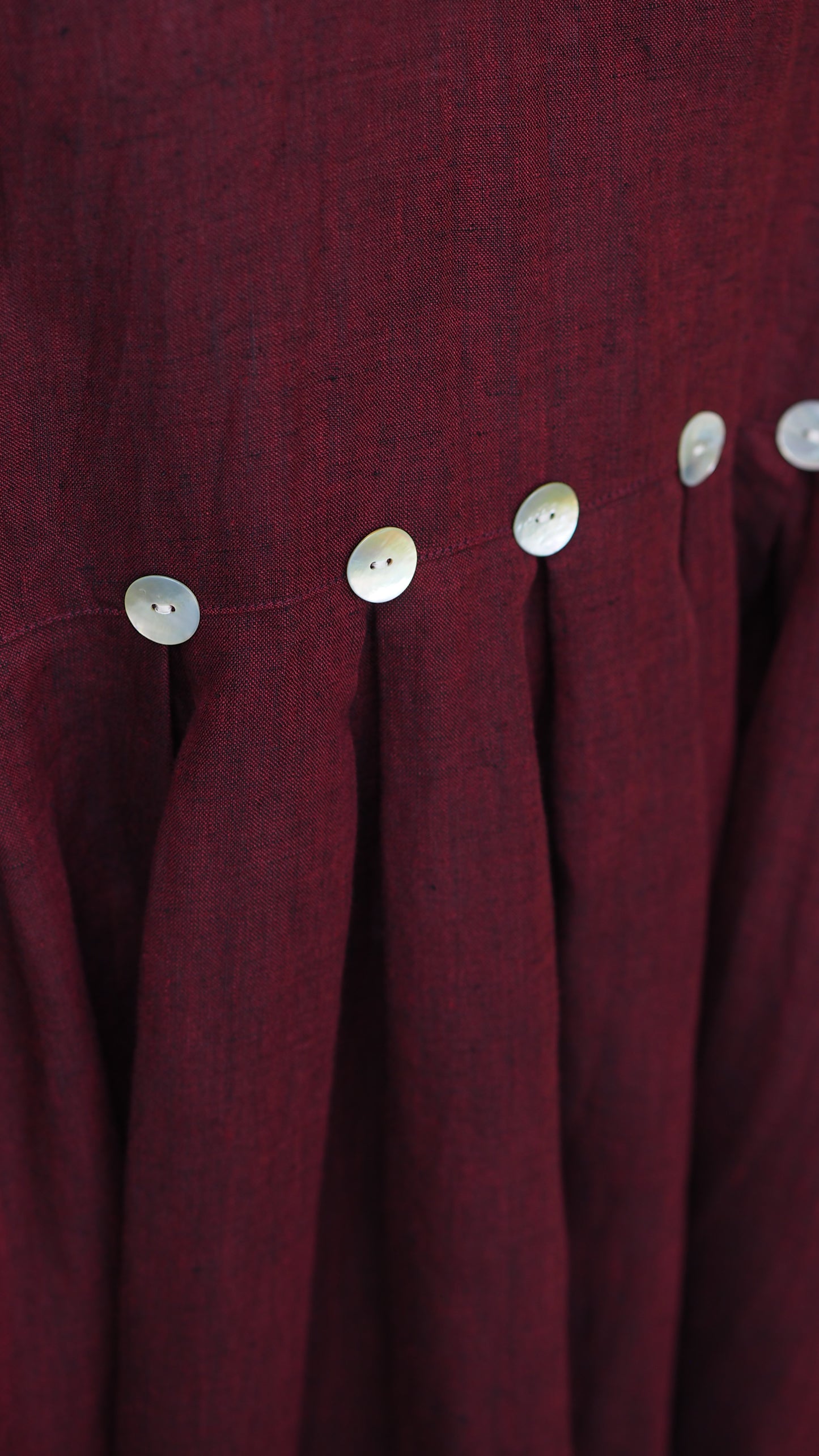 Taranaki Dress from Rogue Linen Sustainable Fashion - Red Black Chambray