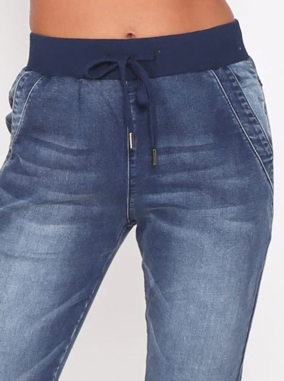 Riley Stretch Denim Joggers