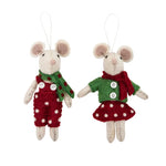 Pashom Hanging Mice Christmas Decorations