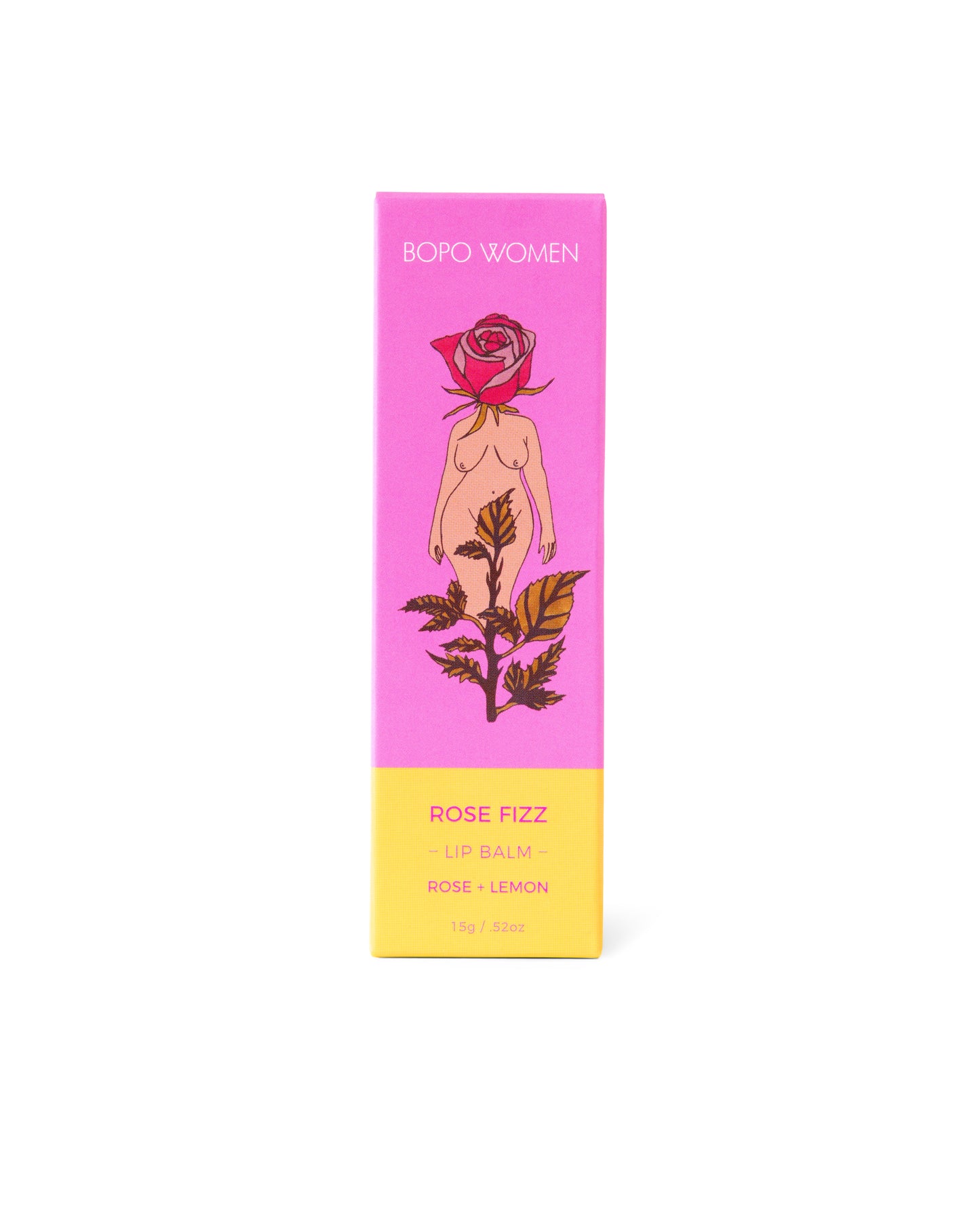 Bopo Women Lip Balm 15g - Rose Fizz