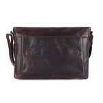 Aaron Unisex Rugged Leather Satchel