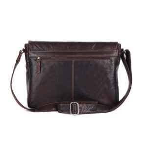 Aaron Unisex Rugged Leather Satchel