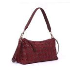Cleo Suede and Leather Bag - Wine