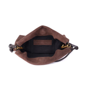 Gracie Suede Crossbody bag - Brown
