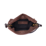Gracie Suede Crossbody bag - Brown