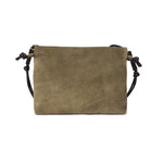 Gracie Suede Crossbody bag - Olive