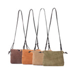 Gracie Suede Crossbody bag - Olive