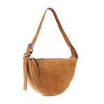 Indie Suede Leather Bag - Dark Caramel