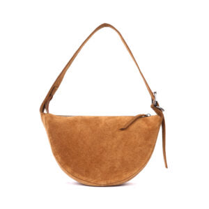 Indie Suede Leather Bag - Dark Caramel