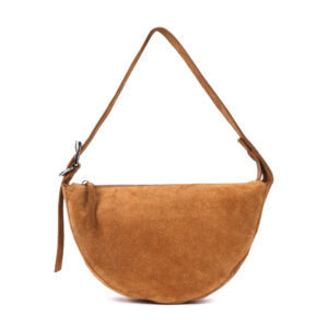 Indie Suede Leather Bag - Dark Caramel