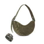 Indie Suede Leather Bag - Olive