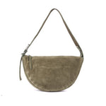 Indie Suede Leather Bag - Olive