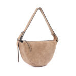 Indie Suede Leather Bag - Taupe