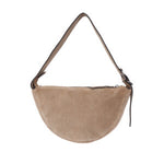 Indie Suede Leather Bag - Taupe