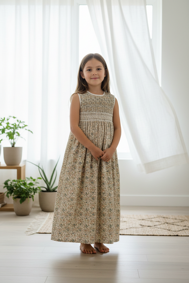 Arthur Ave Children's clothing: Secret Garden Long Shirring dress
