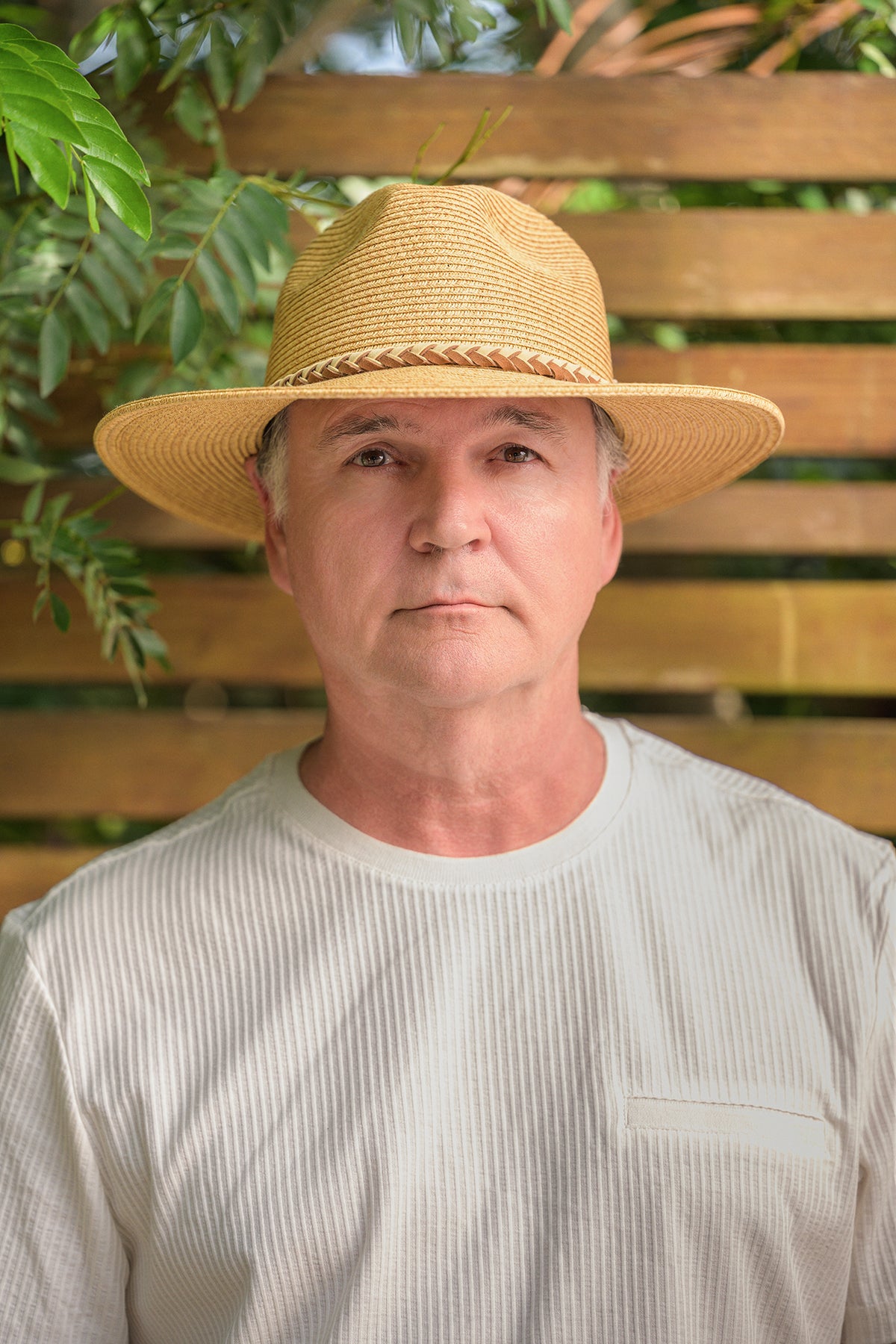 Sam Panama Hat with leather twist belt