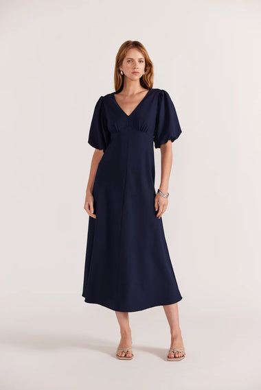 CASCADE MIDI DRESS