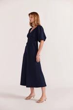 CASCADE MIDI DRESS