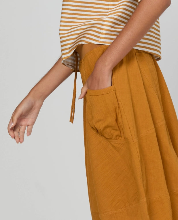 Boom Shankar Guru Skirt in Turmeric