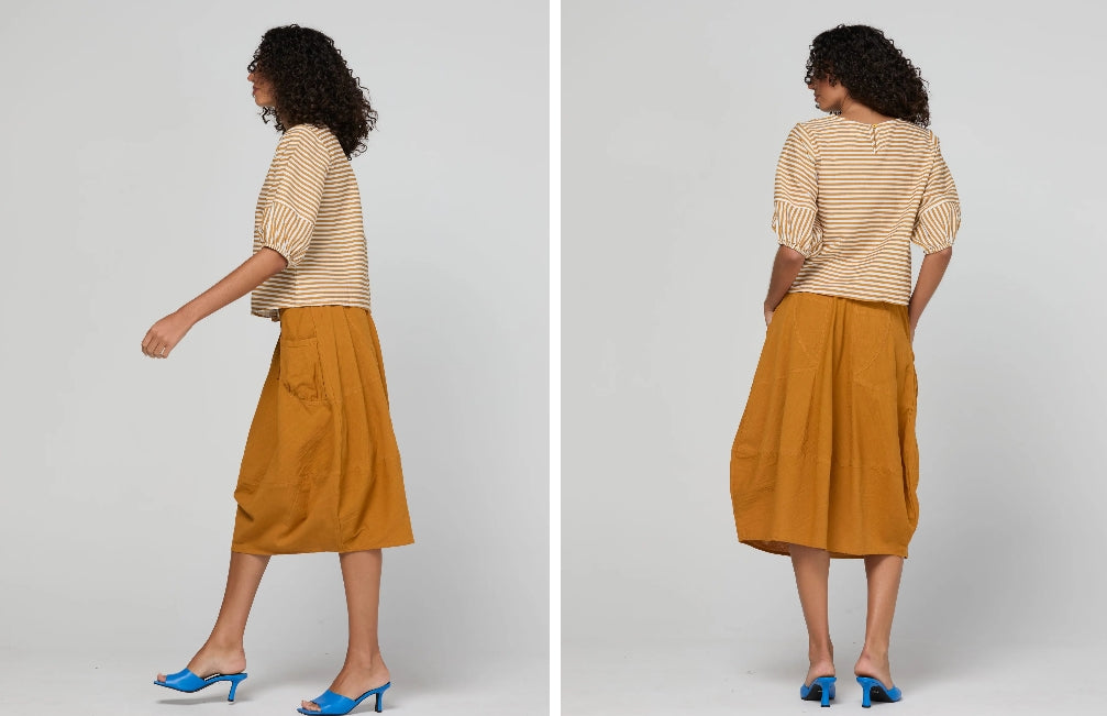 Boom Shankar Guru Skirt in Turmeric