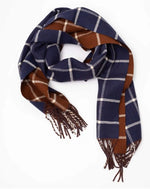 Dalia Reversible Scarf from Stilen NZ– Chocolate and Navy
