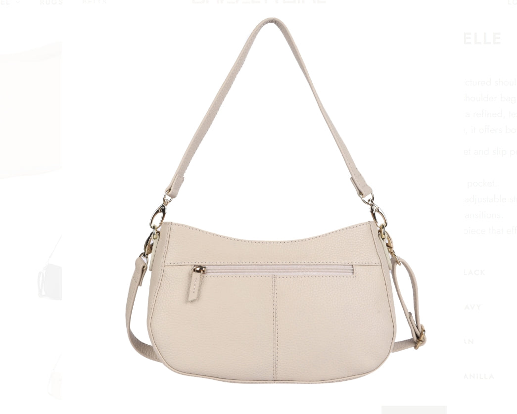 Elle Leather bag -Vanilla
