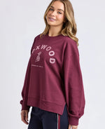 Foxwood Effortless Contrast Crew - Wine
